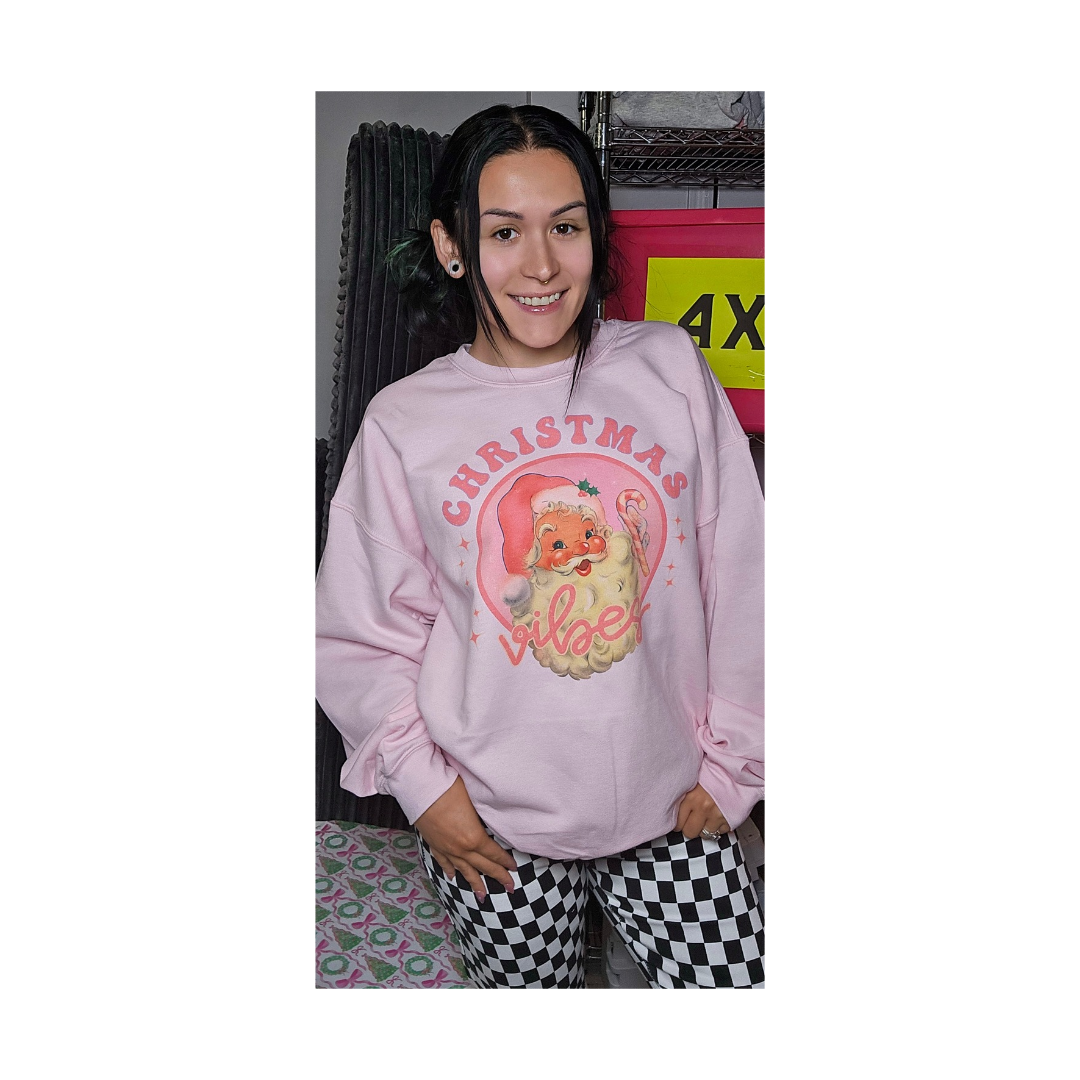 Pink Christmas Vibes Sweatshirt