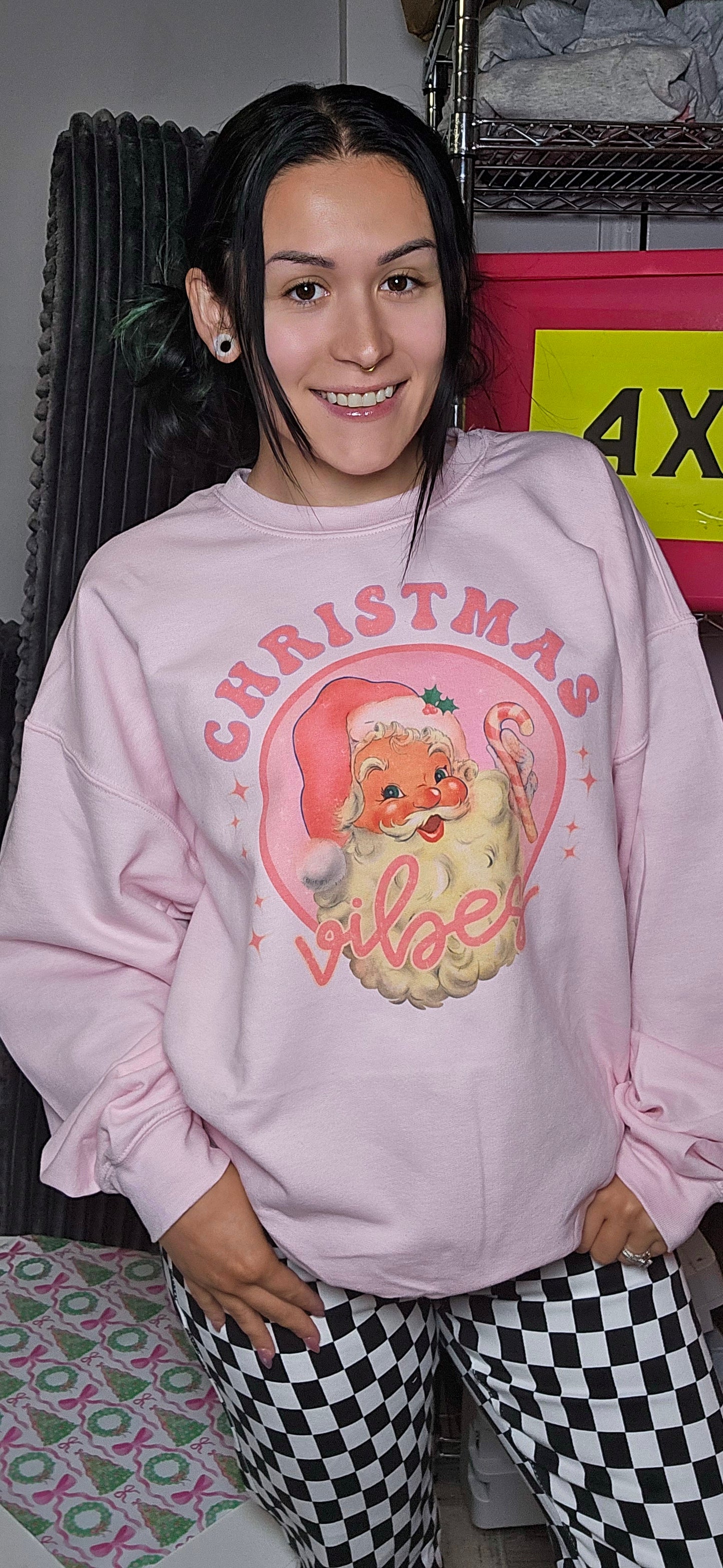 Pink Christmas Vibes Sweatshirt