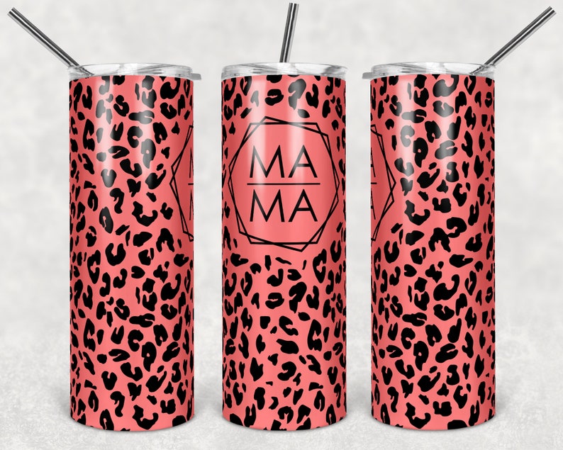 MAMA Leopard Print 20oz Tumbler 6 Color Choices