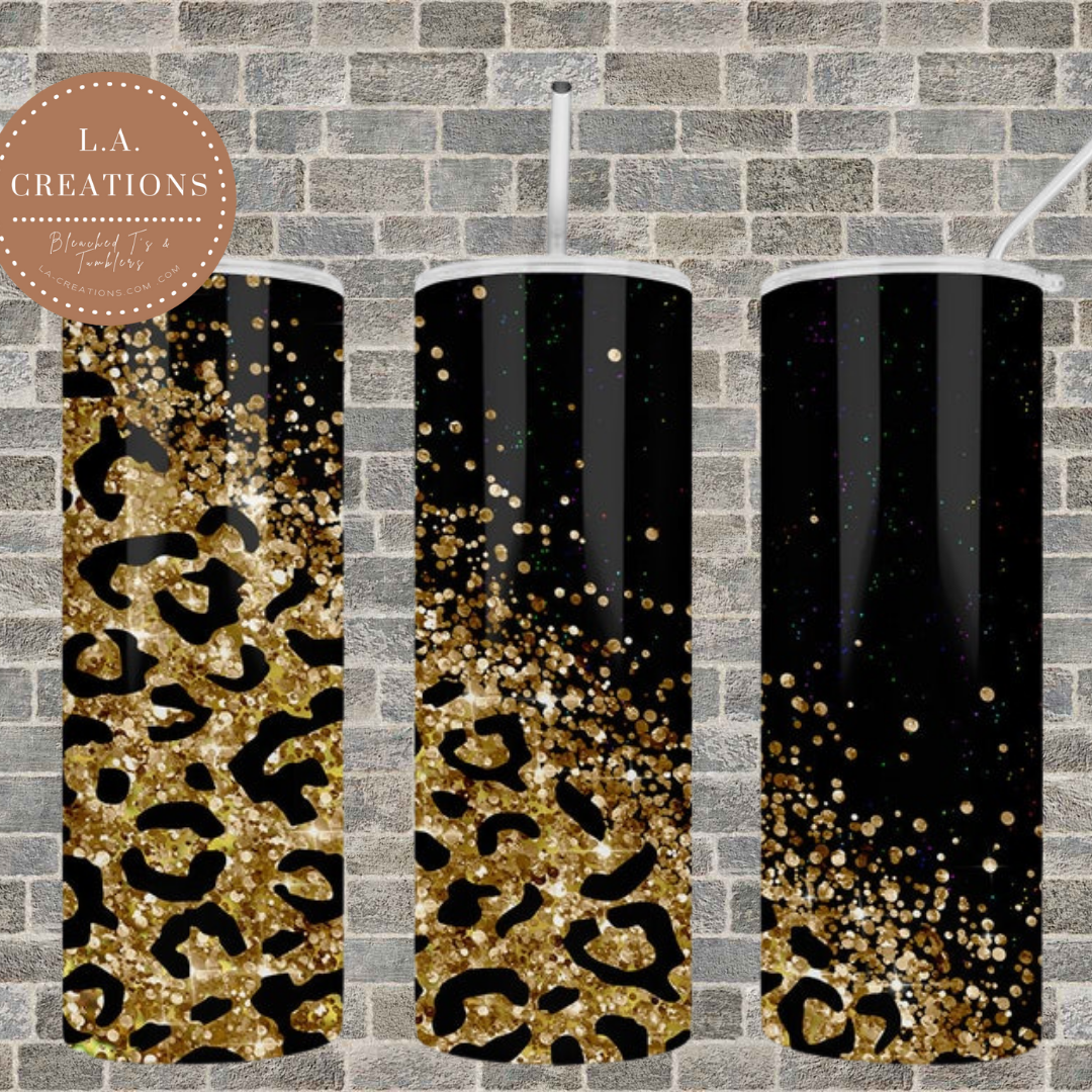 Gold & Black Cheetah 20oz Tumbler