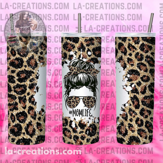 Mom Life Cheetah Print 20oz Tumbler