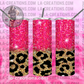 Pink Leopard Glitter Ombre 20oz Tumbler