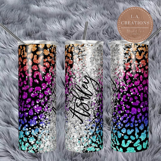 Cheetah Print Personalizable 20oz Tumbler