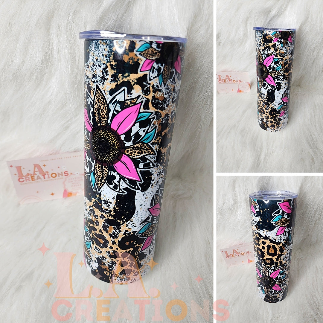 Sunflower Cow 20oz Tumbler