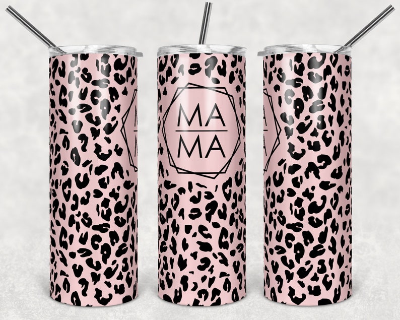 MAMA Leopard Print 20oz Tumbler 6 Color Choices