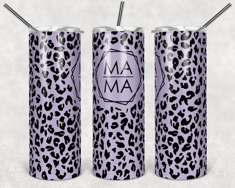 MAMA Leopard Print 20oz Tumbler 6 Color Choices