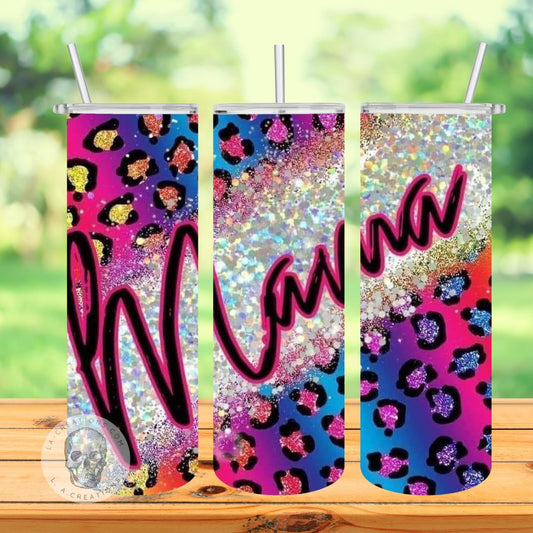 Mama Glitter & Cheetah 20oz Tumbler