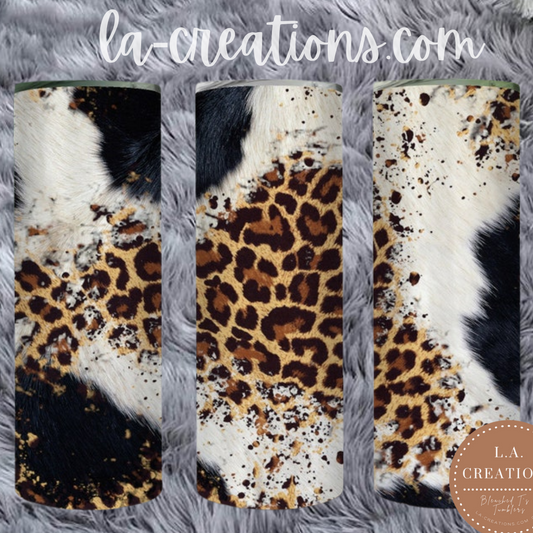 Leopard Print Cowhide 20oz Tumbler