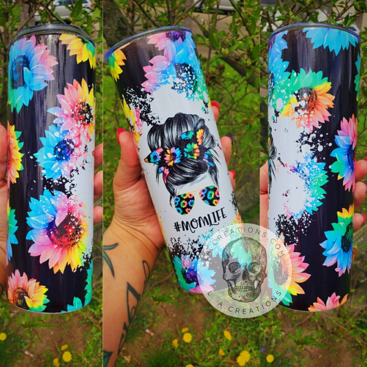 Tie Dye Mom Life Flower 20oz Tumbler